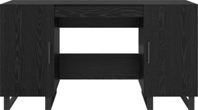 vidaXL Γραφείο με ράφι Μαύρη δρυς 140 x 50 x 75 εκ. Επεξεργασμένο ξύλο