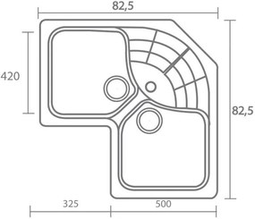 Νεροχύτης Sanitec 310-Granite Celtic Stone