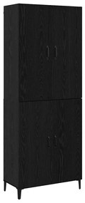 vidaXL Highboard 2 pcs Μαύρη δρυς 69.5 x 34 x 180 εκ.
