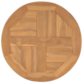 vidaXL Τραπέζι Bistro Ø 60 x 75,5 εκ. από Μασίφ Ξύλο Teak