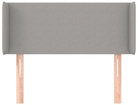 vidaXL Κεφαλάρι με Πτερύγια Ανοιχτό Γκρι 103x16x78/88 εκ. Υφασμάτινο