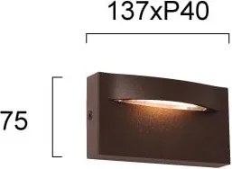 Απλίκα LED Εξωτερικού Χώρου Viokef Vita Brown 4298201