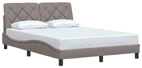 vidaXL Σκελετός Κρεβατιού Χωρίς Στρώμα Taupe 120x200 εκ. Υφασμάτινο