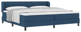 vidaXL Κρεβάτι Box Spring με Στρώμα Μπλε 200x200 εκ Υφάσματος