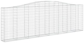 vidaXL Συρματοκιβώτια Τοξωτά 9 τεμ. 400x30x120/140 εκ. Γαλβαν. Ατσάλι