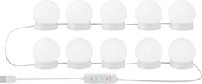 vidaXL Φώτα Καθρέφτη 12 pcs Λευκό 4.5 x 4.5 x 4.8 εκ Πλαστικό