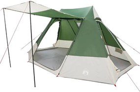 vidaXL Σκηνή Camping 10 ατόμων Αδιάβροχο Πράσινο ταφτάς