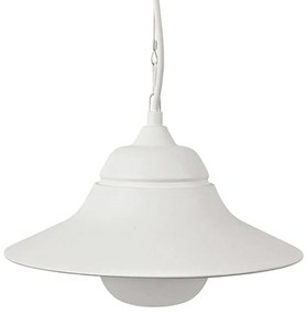 Φωτιστικό Οροφής Εξωτερικού Χώρου JULIE1PWH Φ34cm 1xE27 IP44 White Aca Steel,Glass