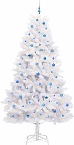 vidaXL Τεχνητό Χριστουγεννιάτικο Δέντρο με Άξονα με βάση Λευκό 270 cm