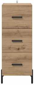 vidaXL Πλαϊνό γραφείο με συρτάρι artisan δρυς 34 x 34.5 x 90 εκ