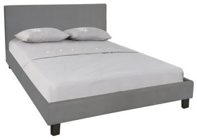 WILTON Κρεβάτι Διπλό, για Στρώμα 160x200cm, Ύφασμα Γκρι 169x213x89cm Ε8054,F2