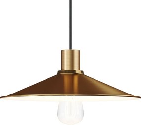 Μεταλλικό Καπέλο Swing για ντουί Ε27 Brushed bronze - Λευκό - Χρυσό Ματ