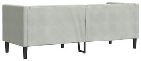 vidaXL Καναπές Chesterfield Ανοιχτό γκρι 194 x 74.5 x 70.5 εκ. Βελούδο