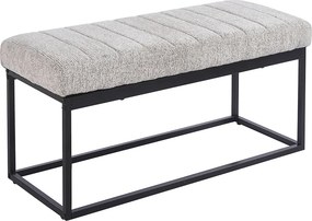 Ταμπουρέ (103x40x47) Spitishop Chimay L.Grey/Black
