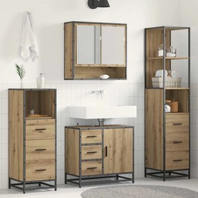 vidaXL Σετ Επίπλων Μπάνιου 4 pcs Artisan Oak Επεξεργασμένο ξύλο
