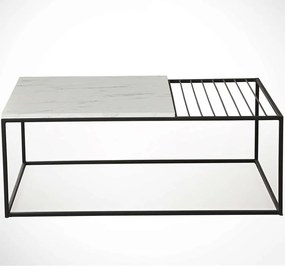 Τραπέζι Σαλονιού Zinus 801CMY2846 95x55x43cm Marble Effect White