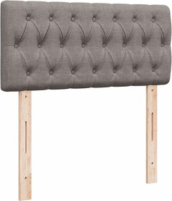 vidaXL Κρεβάτι Boxspring με Στρώμα Taupe 100 x 200 εκ. Υφασμάτινο