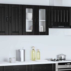 vidaXL Ραφιέρα τοίχου LUCCA Μαύρη Δρυς 60 x 31 x 60 εκ.