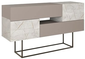 Artekko Eros Mocha Μπουφές MDF/Μέταλλο Γκρι/Λευκό (145x40x82)cm Artekko 783-0120