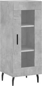 vidaXL Ντουλάπι Γκρι Σκυροδέματος 34,5x34x180 εκ. Επεξεργασμένο Ξύλο