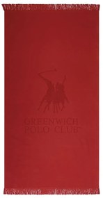 Πετσέτα Θαλάσσης 3637 Red Greenwich Polo Club Θαλάσσης 80x170cm 100% Βαμβάκι