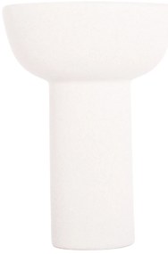 ΕΠΙΤΡΑΠΕΖΙΟ ΚΕΡΑΜΙΚΟ ΔΙΑΚΟΣΜΗΤΙΚΟ ELENDIL HM4602.01 ΥΠΟΛΕΥΚΟ ΚΡΥΣΤΑΛΛΙΚΟ Φ23x32Υ εκ.