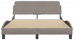 vidaXL Σκελετός Κρεβατιού Χωρίς Στρώμα Taupe 120x200 εκ. Υφασμάτινο