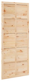 vidaXL Πόρτα αχυρώνα Καφέ 100 x 210 cm Μασίφ ξύλο πεύκου