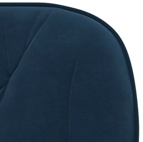 vidaXL Καρέκλα Γραφείου Περιστρεφόμενη Μπλε Βελούδινη