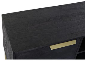 Τηλεόραση DKD Home Decor Μαύρο Μέταλλο Χρυσό Ξύλο από Μάνγκο (147 x 40 x 51 cm)