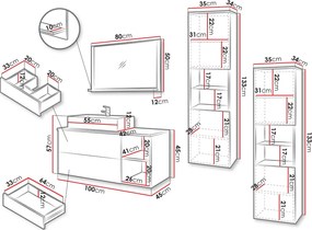 Σετ μπάνιου Kertos Ryfle III-Mauro - 0.00Χ0.00Χ0.00cm