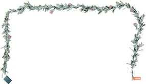 VEVOR 9Ft Christmas Garland with Faux Vines Berries Olive Leaves &amp; Light String