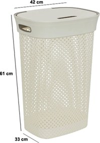Καλάθι Απλύτων 60Lit (42x33x61) F-V Purl Lin 206738A