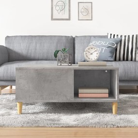 vidaXL Τραπεζάκι Σαλονιού Γκρι Σκυροδ. 80x80x36,5 εκ. Επεξεργ. Ξύλο