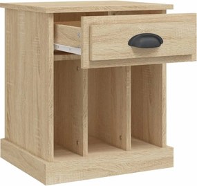 vidaXL Κομοδίνα 2 τεμ. Sonoma Δρυς 43x36x50 εκ.