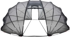 vidaXL Σκηνή πισίνας τύπου θόλου 538 x 440 x 204 εκ. Διαφανές