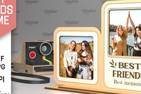 Intra απο ξύλο plywood 3mm-4mm πάχος Best Friends Κορνίζα φωτογραφιών Δίασταση 20x30 cm INTRAFABR-97711286