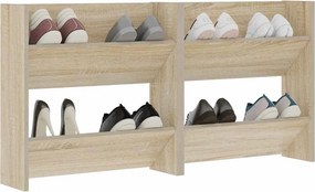 vidaXL Παπουτσοθήκες 2 τεμ. Sonoma Δρυς 60 x 18 x 60 εκ. Μοριοσανίδα