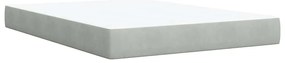 vidaXL Κρεβάτι Boxspring με Στρώμα Ανοιχτό Γκρι 160x200 εκ. Βελούδινο