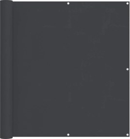 vidaXL Οθόνη Μπαλκονιού Μαύρο 110 x 600 εκ Ύφασμα Όξφορντ