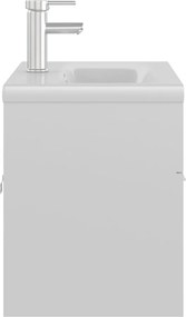 vidaXL Ντουλάπι Μπάνιου με Νιπτήρα Γυαλιστερό Λευκό από Επεξ. Ξύλο