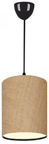 Φωτιστικό οροφής Layla Megapap Ε27 υφασμάτινο μονόφωτο χρώμα μπεζ 19x25x70εκ.