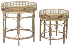 Βοηθητικό Τραπέζι DKD Home Decor ρατάν (2 pcs)