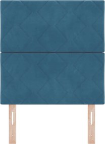 vidaXL Κεφαλάρι Σκούρο Μπλε 80 cm Βελούδο