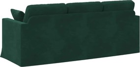 vidaXL Καναπές Σκούρο Πράσινο