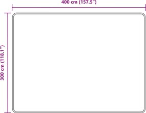 vidaXL Χαλί Runner MARSA Κρεμ 300 x 400 cm Πολυέστερ και PVC