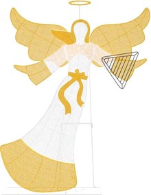 vidaXL Φωτεινός Γωνιακός Θερμό λευκό 116 x 29 x 158.5 εκ. Πολυεστέρας