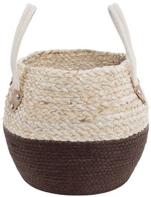 Καλάθι - Κασπώ Carolina 20579 Φ27x26cm Beige-Brown GloboStar Cotton-Physical Fiber