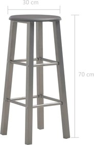 vidaXL Σκαμπό Μπαρ 2 τεμ. Ανθρακί από MDF