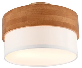 Seasons Μοντέρνα Ξύλινη Πλαφονιέρα Οροφής με Ντουί E14 σε Καφέ χρώμα 30cm Trio Lighting 611500201